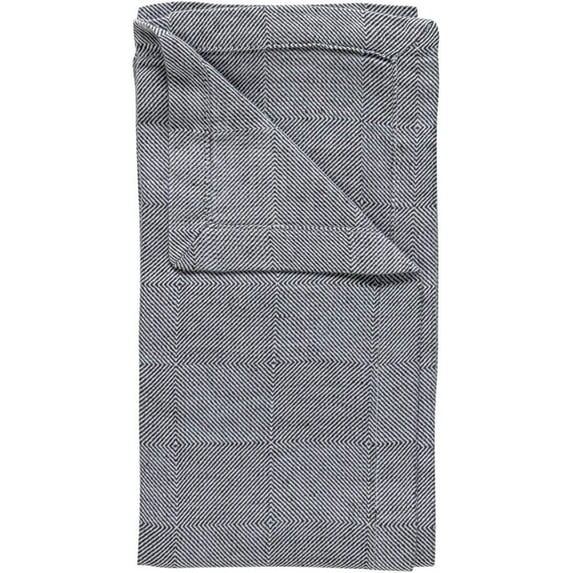 Casafina Set of 4 Napkins 18.5'' Square 50% Linen 50% Cotton - Emilia Collection, Seed Grey Cotton/Linen Elegant Table Linen Restaurant Quality Tablelinen