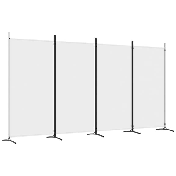 Casafoyer 4-Panel Room Divider White 136.2"x70.9" Fabric