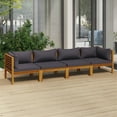 thumbnail image 1 of Casafoyer 4-Seater Patio Sofa with Cushion Solid Acacia Wood, 1 of 3
