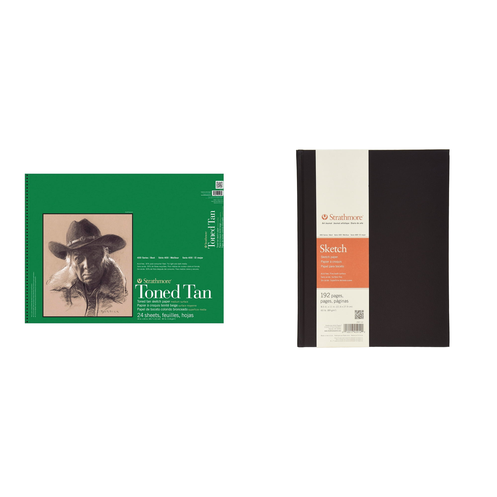 Casafoyer 400 Series Sketch Pad & Hardbound Art Journal Combo Kit for Artists Perfect for Drawing and Illustration