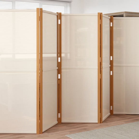 Casafoyer 5-Panel Room Divider Cream White 137.8"x70.9"