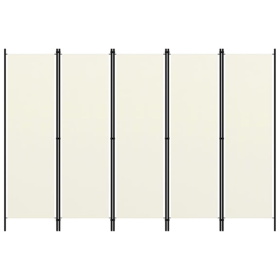 Casafoyer 5-Panel Room Divider Cream White 98.4"x70.9"