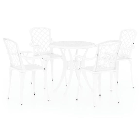 Casafoyer 5 Piece Bistro Set Cast Aluminum White