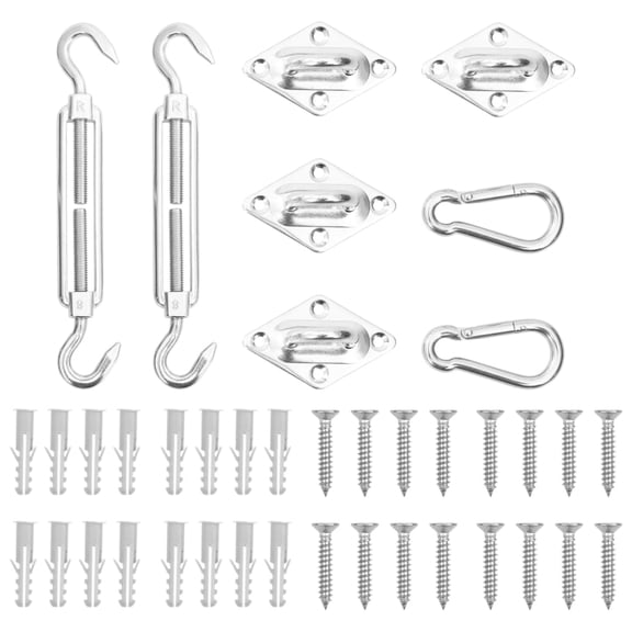 Casafoyer 8 Piece Sunshade Sail Accessory Set Stainless Steel