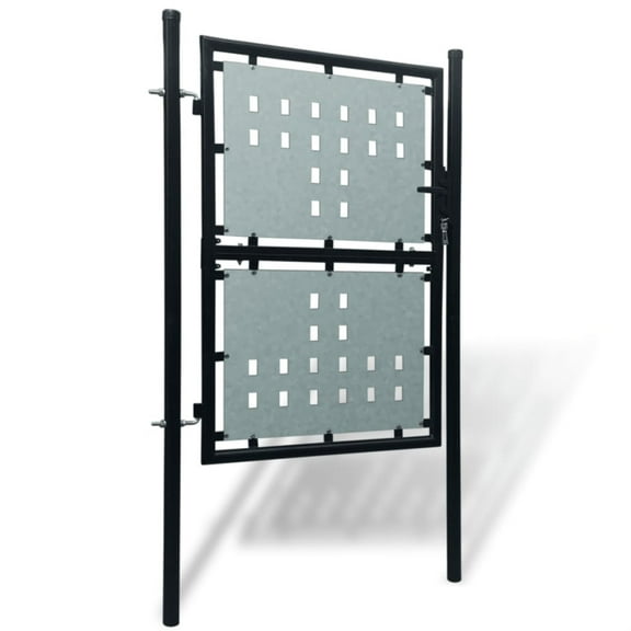 Casafoyer Black Single Door Fence Gate 39.4"x68.9"