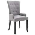 thumbnail image 1 of Casafoyer Dining Chair with Armrests Light Gray Fabric, 1 of 1