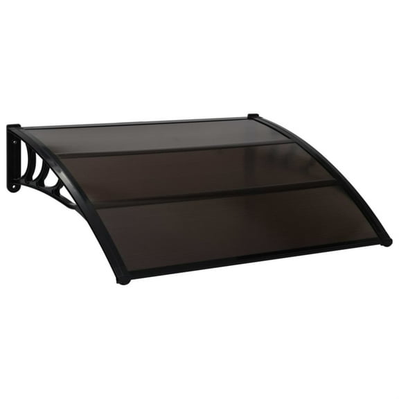 Casafoyer Door Canopy Black 47.2"x39.4" PC