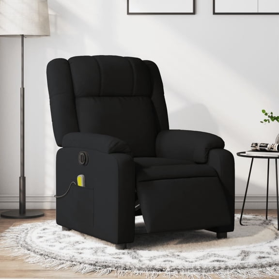 Casafoyer Electric Massage Recliner Chair Black Fabric