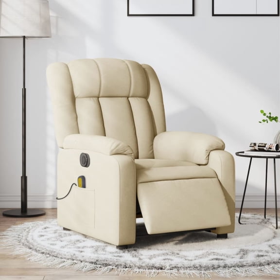 Casafoyer Electric Massage Recliner Chair Cream Fabric