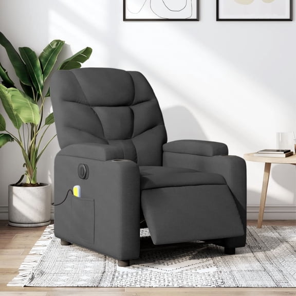 Casafoyer Electric Massage Recliner Chair Dark Gray Fabric