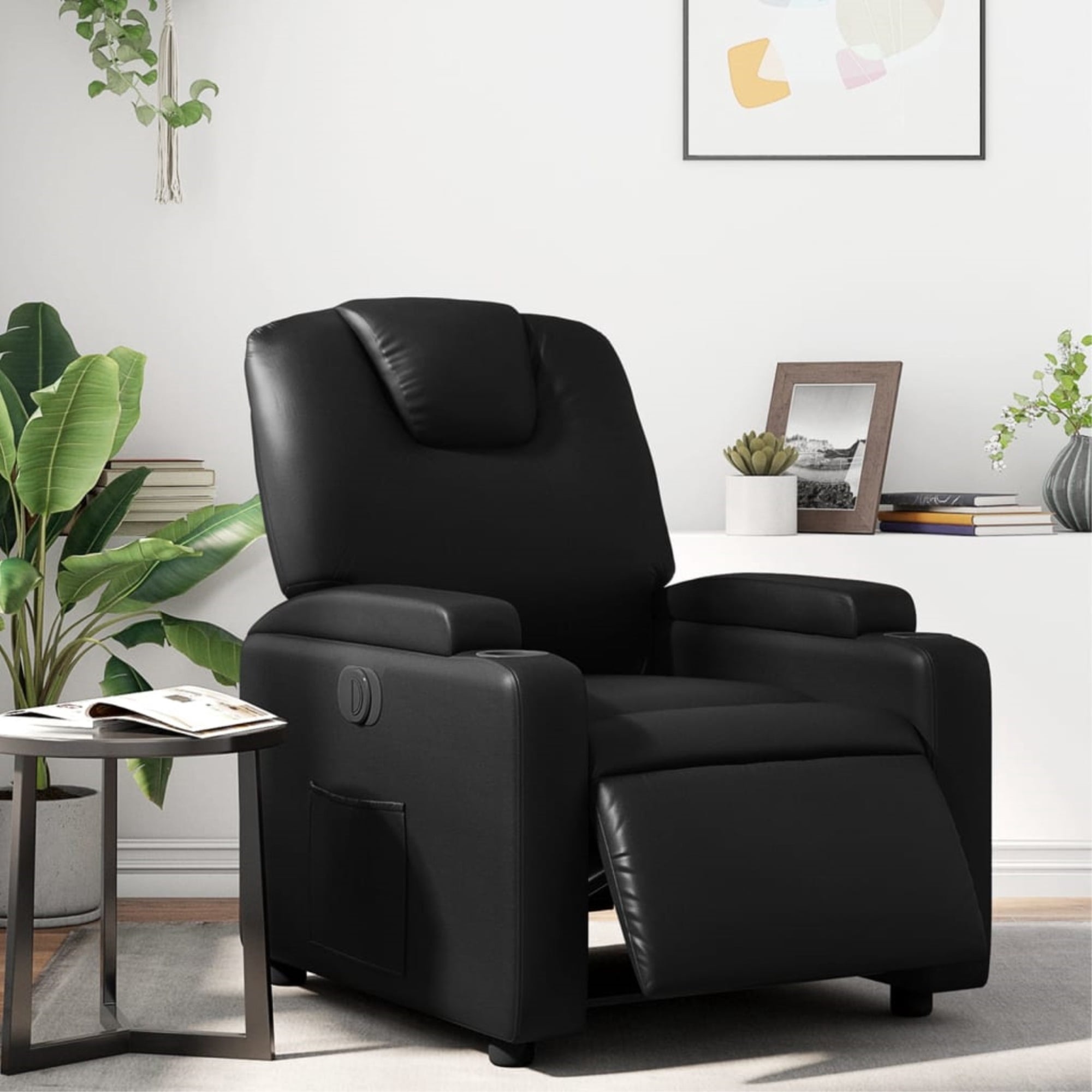 Casafoyer Electric Recliner Chair Black Faux Leather