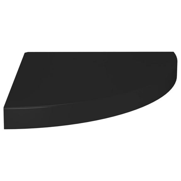 Casafoyer Floating Corner Shelf Black 13.8"x13.8"x1.5" MDF