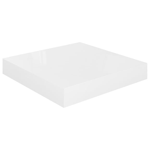 Casafoyer Floating Wall Shelf High Gloss White 9.1"x9.3"x1.5" MDF