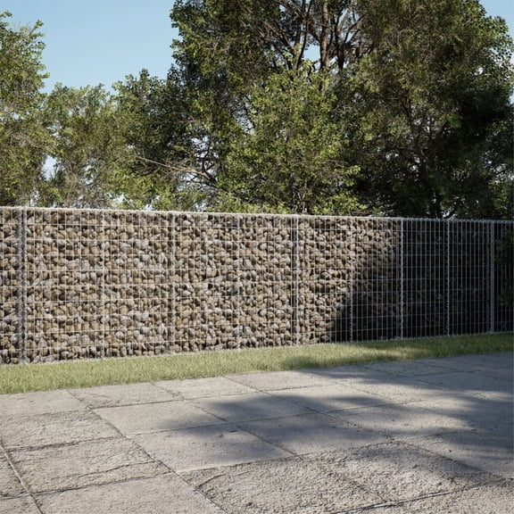 Casafoyer Gabion Basket with Cover 196.9"x39.4"x39.4" Galvanized Iron