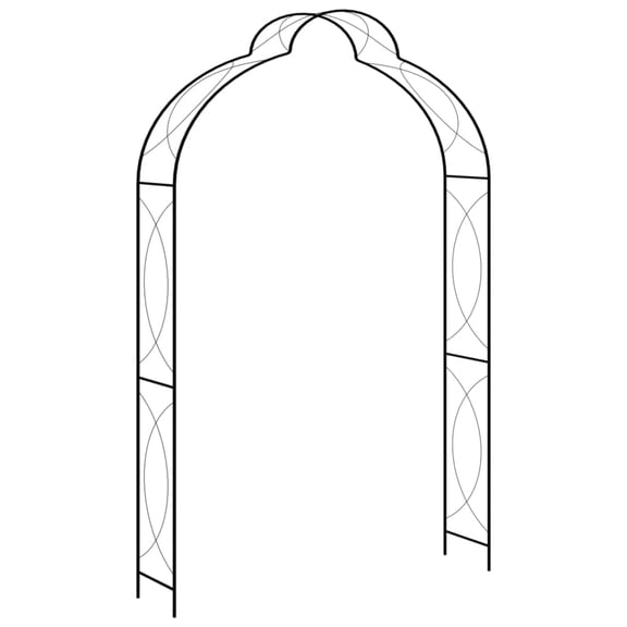 Casafoyer Garden Arch Black 59.1"x13.4"x94.5" Iron