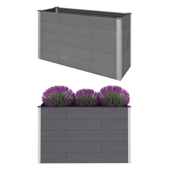 Casafoyer Garden Raised Bed WPC 59.1"x19.7"x35.8" Gray