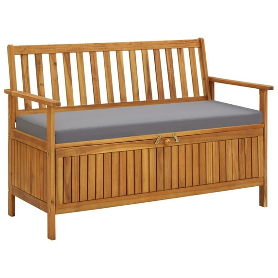Casafoyer Garden Storage Bench 47.2" Solid Acacia Wood