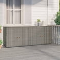 thumbnail image 1 of Casafoyer Garden Storage Cabinet Gray 78"x21.9"x31.5" Poly Rattan, 1 of 1