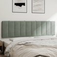 thumbnail image 1 of Casafoyer Headboard Cushion Light Gray 72" Velvet, 1 of 1