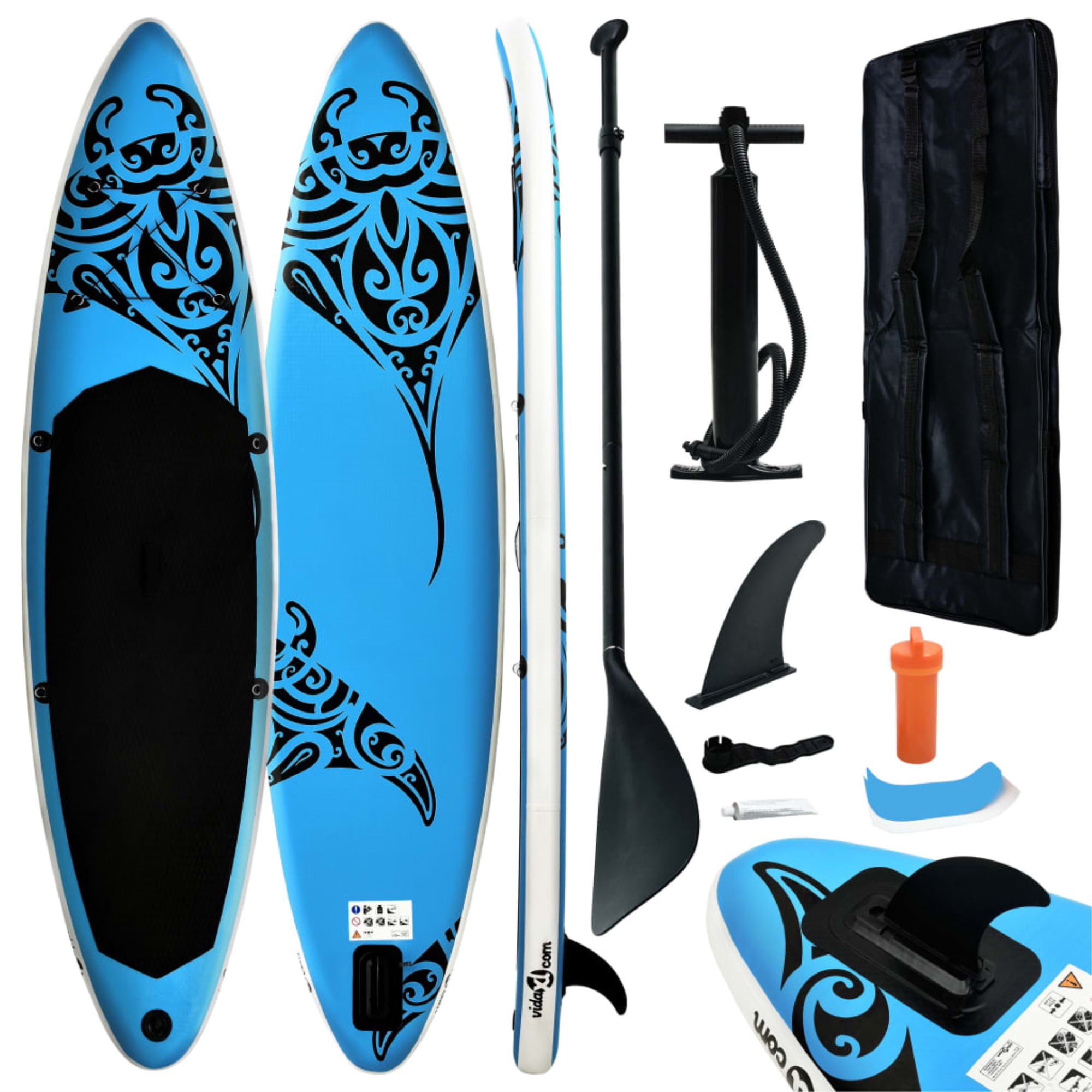 Casafoyer Inflatable Stand Up Paddleboard Set 126"x29.9"x5.9" Blue