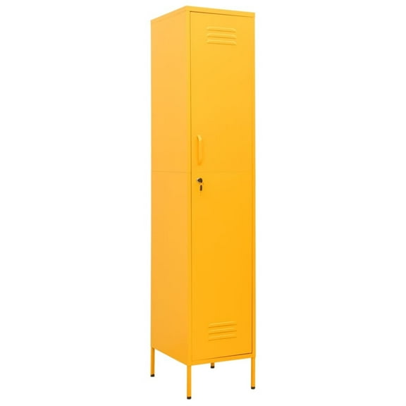 Casafoyer Locker Cabinet Mustard Yellow 13.8"x18.1"x70.9" Steel