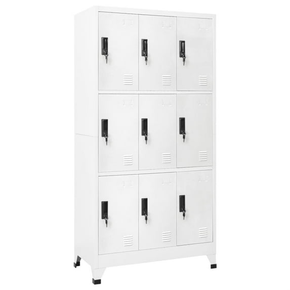 Casafoyer Locker Cabinet White 35.4"x17.7"x70.9" Steel