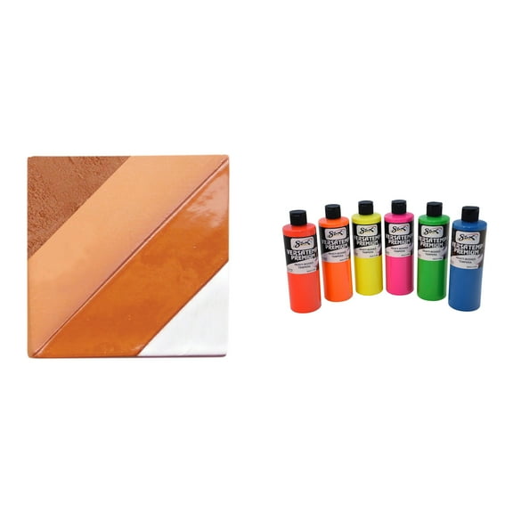 Casafoyer Low Fire Moist Earthenware Clay & Versatemp Premium Tempera Fluorescents Combo Kit for Creative Art Projects