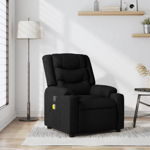 Casafoyer Massage Recliner Chair Black Fabric