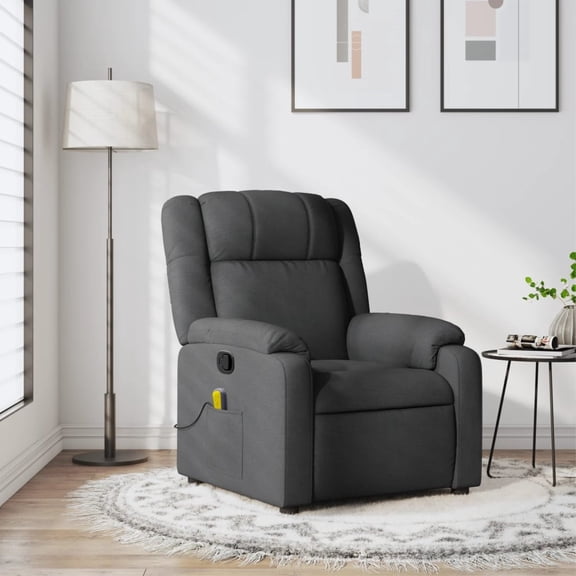 Casafoyer Massage Recliner Chair Dark Gray Fabric