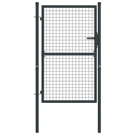 Casafoyer Mesh Garden Gate Galvanised Steel 39.4"x68.9" Gray