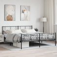thumbnail image 1 of Casafoyer Metal Bed Frame with Headboard&Footboard Black 72"x83.9" California King, 1 of 2