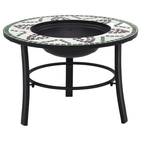 Casafoyer Mosaic Fire Pit Green 26.8" Ceramic