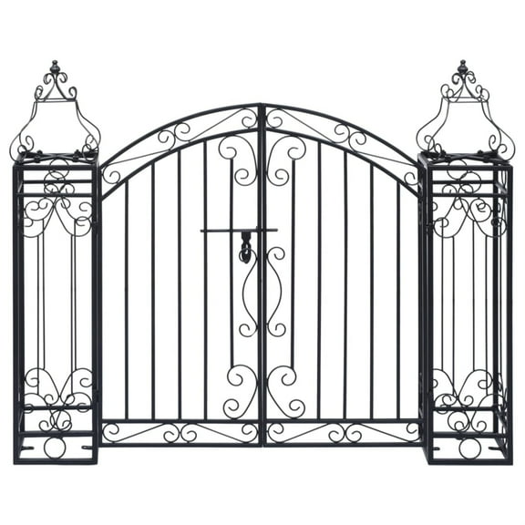 Casafoyer Ornamental Garden Gate Wrought Iron 48"x8.1"x39.4"