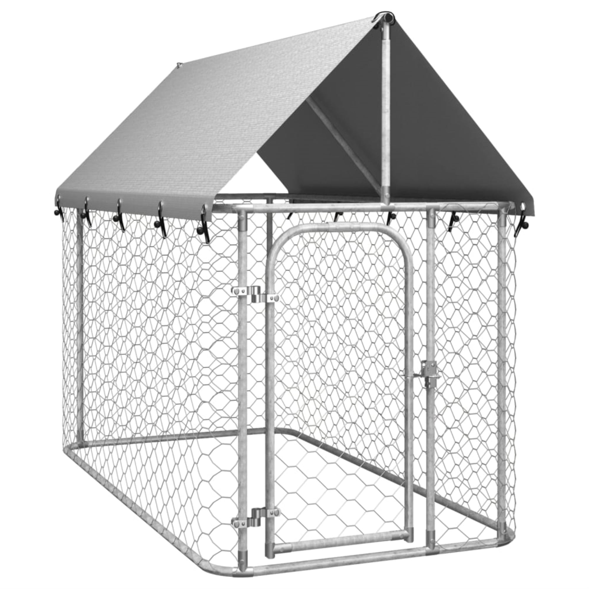 Casafoyer Outdoor Dog Kennel with Roof 78.7"x39.4"x59.1"