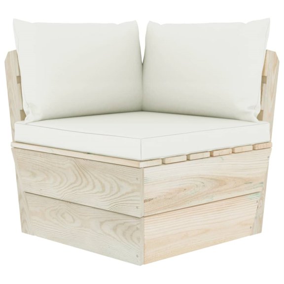 Casafoyer Pallet Sofa Cushions 3 pcs Cream White Fabric