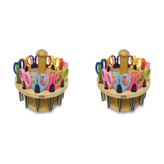 Casafoyer Paper Edger Scissors Combo Kit - 36 Assorted Designs with Oak Stand for Creative Crafting