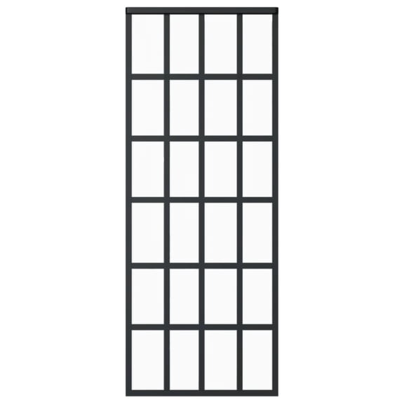 Casafoyer Sliding Door ESG Glass and Aluminum 29.9"x80.7" Black