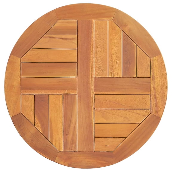 Casafoyer Table Top Solid Teak Wood Round 1" 19.7"