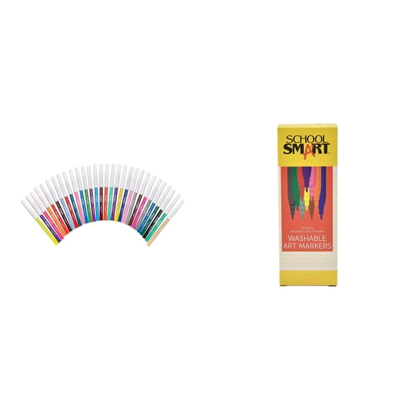 Casafoyer Washable Markers Combo Kit, Fine Tip, Assorted Colors, Pack of 40 for Creative Art Projects