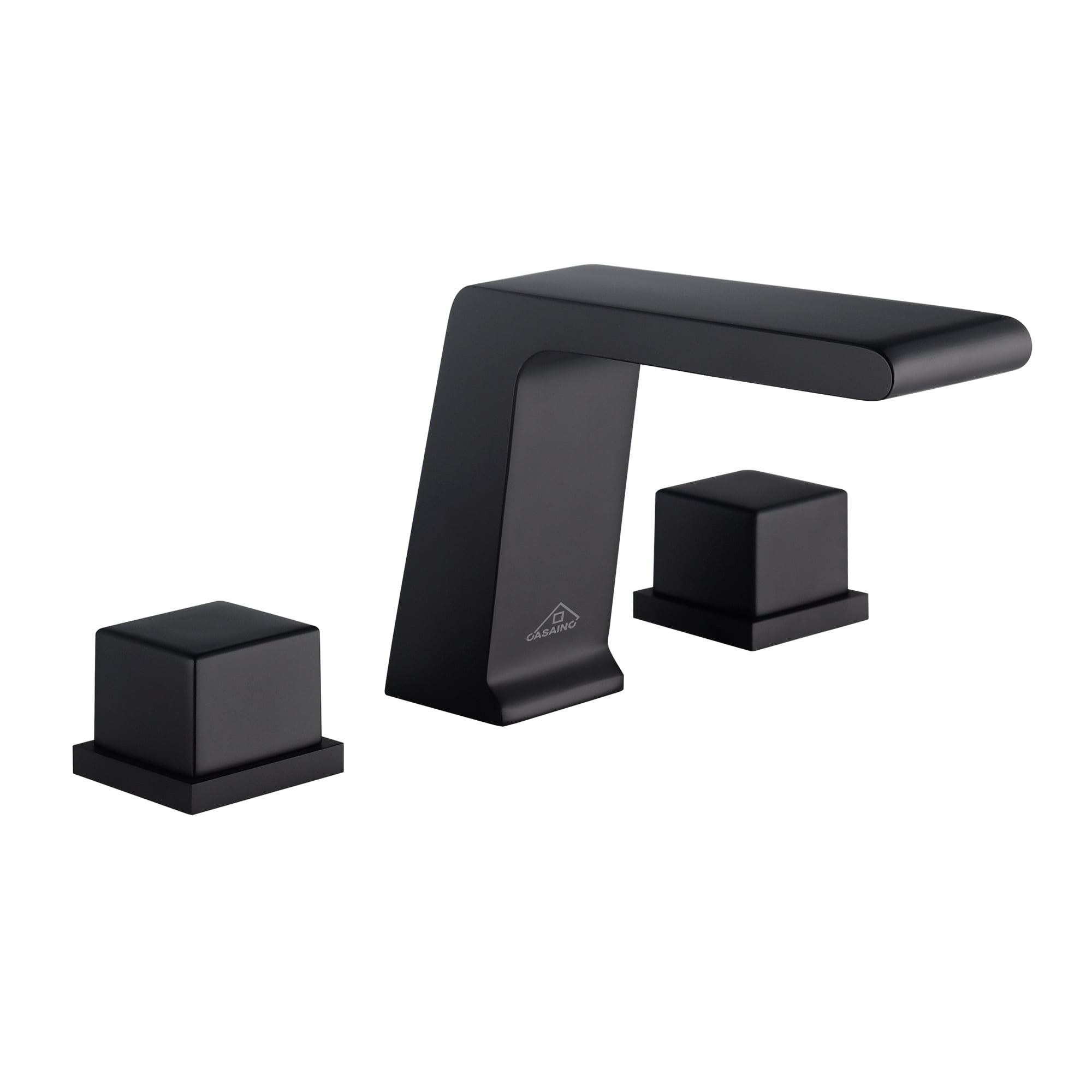 Casainc 3-Hole Deck Mounted Bathtub Sink Faucet Dual-Function Bathroom Faucet Matte Black