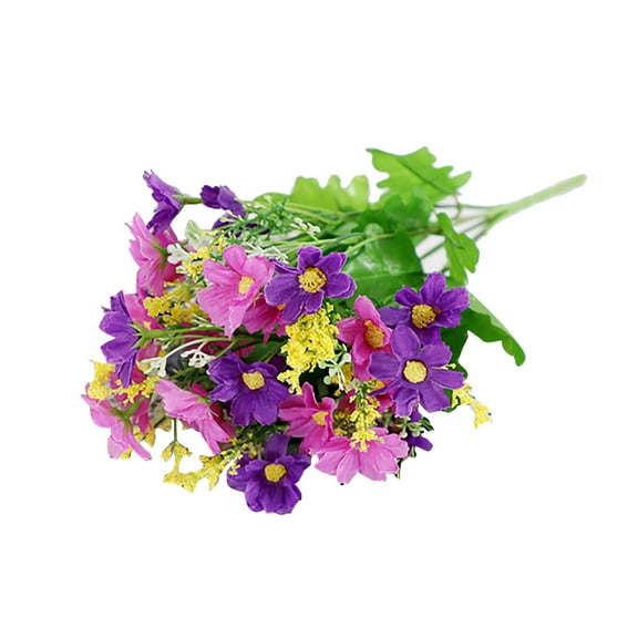 Casaio Artificial Daisy Flowers Bundles Artificial Flower Faux Silk Daisy Wildflowers Shrubs Plants Decoration Faux Daisy Bouquet