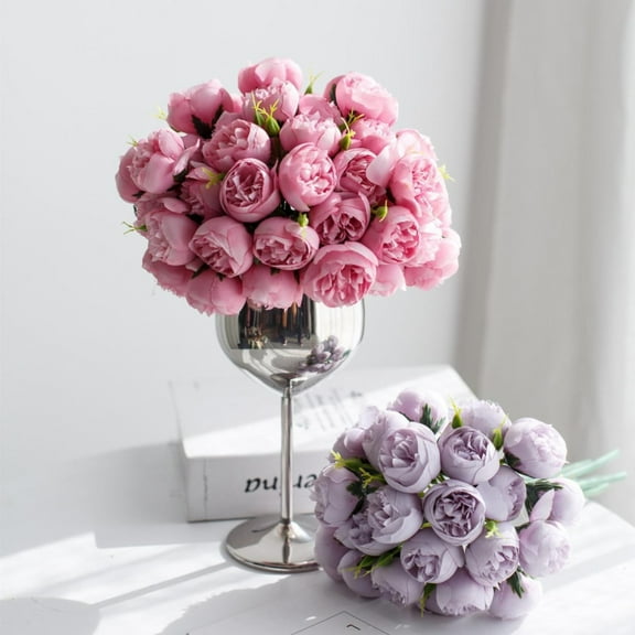 Casaio Artificial Rose Flowers 27 Heads Roses Artificial Flower Faux Silk Mini Roses Flowers For DIY Bouquet Bulk Artificial Wedding Filler Flowers For Centerpieces Arrangements Bridal Shower