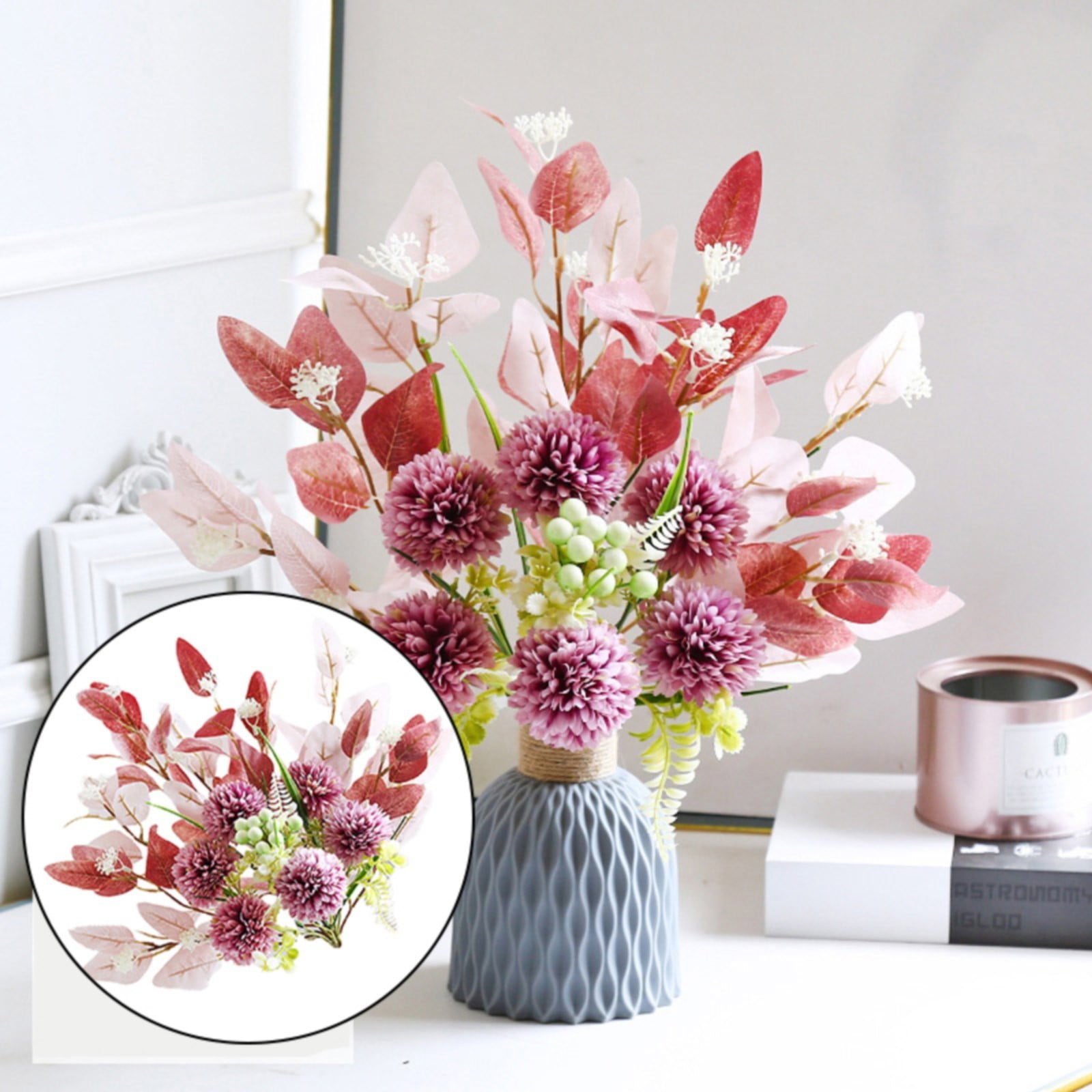 Casaio Artificial Silk Flowers 1PC 6-Head Chrysanthemum Silk Flower ...