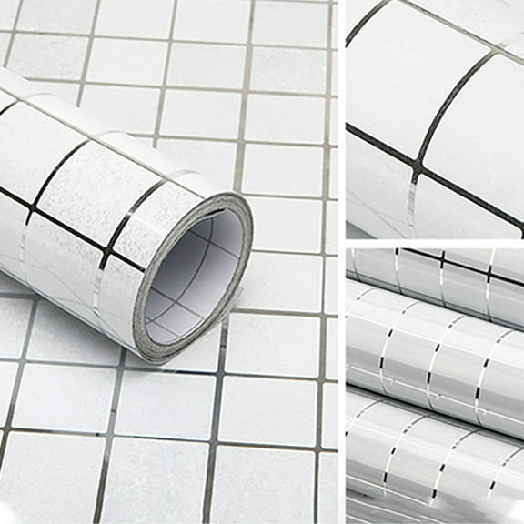 Casaio Wall Decor Charms Price Drop Alert! Bathroom Kitchen Waterproof Self-adhesive Stickers Mosaic Tile Sticker,White