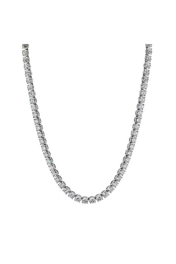 Casale Classics Ethically Sourced Lab 14k White or Yellow Gold Diamond Tennis Necklace with 4 prong style for women (4.00ct - 15.00cts)