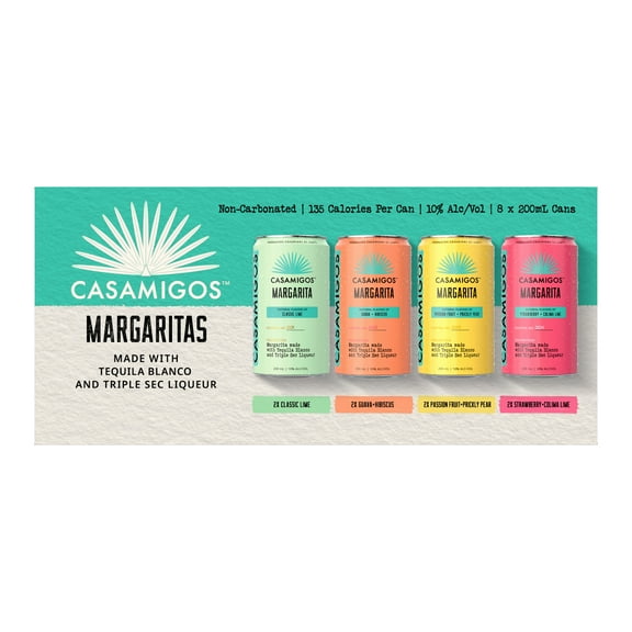 Casamigos Margaritas Variety Pack, 8 Pack, 200 mL Cans, 10% ABV, 10% ABV