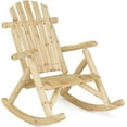 Casart Log Rocking Chair Wood Porch Rocker Lounge Patio Deck Balcony