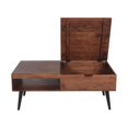 thumbnail image 1 of Casartis Living Wright Solid Wood Coffee Table Mid Century, Dark Brown, 1 of 5