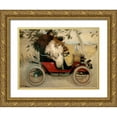 thumbnail image 1 of Casas, Ramon 32x25 Gold Ornate Wood Framed with Double Matting Museum Art Print Titled - Ramon Casas and Pere Romeu in an Automobile, 1 of 4