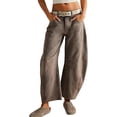 thumbnail image 1 of Casaul Jeans for Women Retro Mid Rise Barrel Jeans Y2K Loose Baggy Jeans Relaxed Wide Leg Pants Summer Crop Ankle Pants, 1 of 5